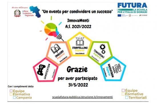 Badge celebrativo di  “InnovaMenti : UN EVENTO PER CONDIVIDERE UN SUCCESSO”!